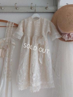 画像2: アンティーク総レースベビードレス