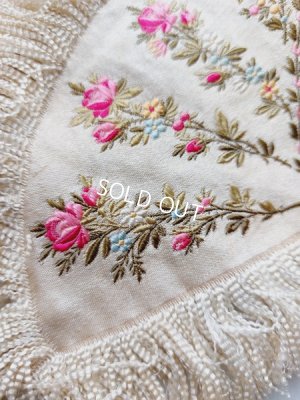 画像5: アンティーク花柄刺繍付け襟