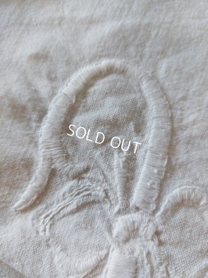 画像8: アンティークモノグラムリネンシーツ