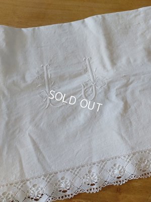 画像3: アンティークモノグラムリネンシーツ