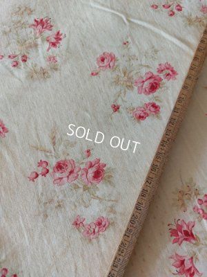 画像2: アンティークローズ柄フレンチカーテンC（260×111）