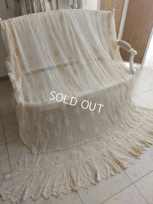 画像2: アンティークレースベッドスプレッド