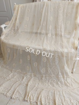 画像3: アンティークレースベッドスプレッド