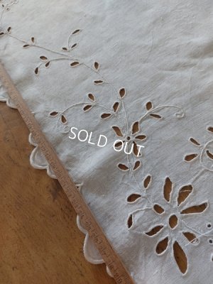 画像8: アンティーク花かご柄リネンカーテン