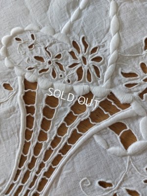 画像5: アンティーク花かご柄リネンカーテン