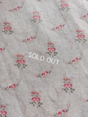 画像4: アンティーク小さなローズ柄ファブリック