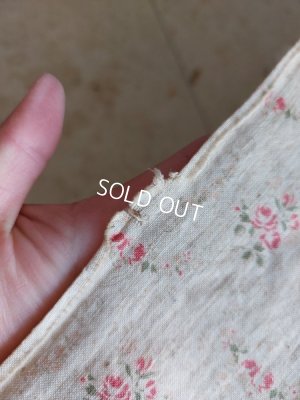 画像12: アンティーク小さなローズ柄ファブリック