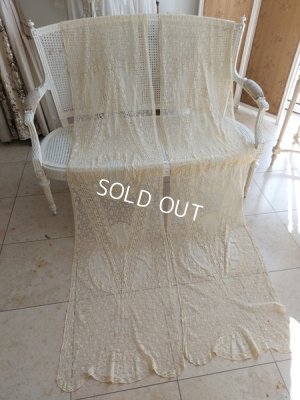 画像2: アンティークノルマンディレースカーテン