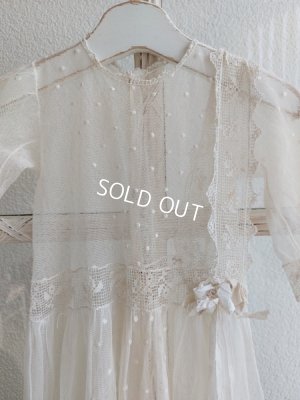 画像2: アンティーク洗礼式用レースベビードレス