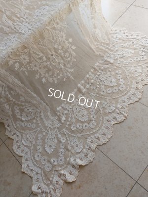 画像6: アンティークレーステーブルクロス