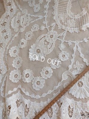 画像13: アンティークレーステーブルクロス