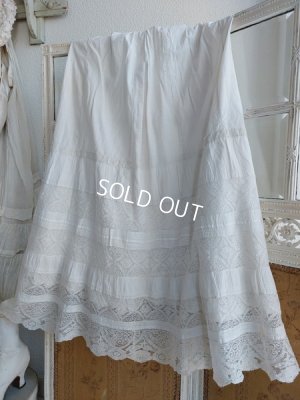 画像2: アンティークレースペチコート