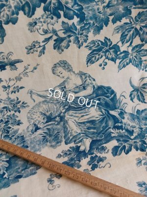 画像2: アンティークトワルドジュイ柄はぎれ