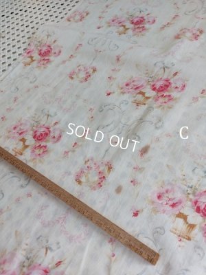 画像34: アンティークフレンチ花柄カーテン