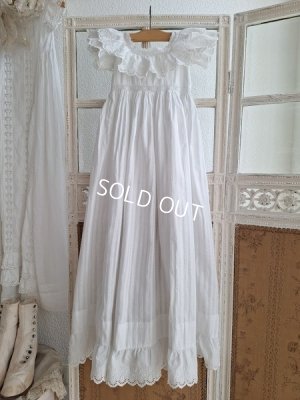 画像2: アンティーク洗礼式用ベビードレス