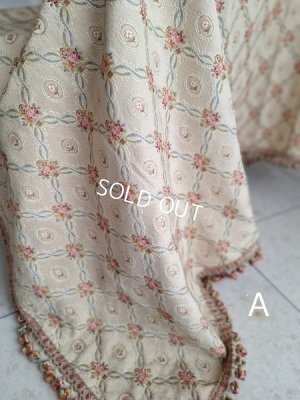 画像2: アンティーク花かご柄フレンチカーテン