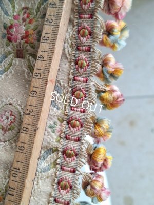 画像9: アンティーク花かご柄フレンチカーテン