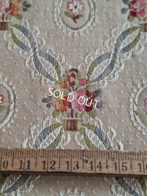 画像8: アンティーク花かご柄フレンチカーテン