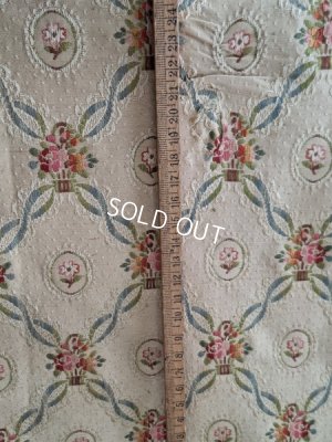 画像28: アンティーク花かご柄フレンチカーテン