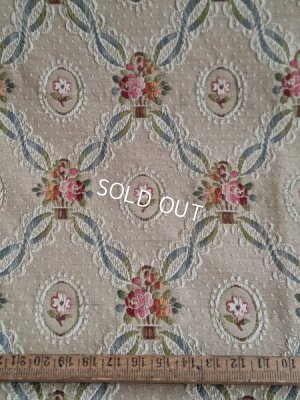 画像20: アンティーク花かご柄フレンチカーテン