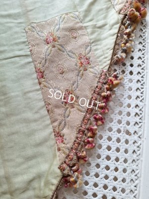 画像37: アンティーク花かご柄フレンチカーテン