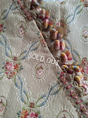 画像38: アンティーク花かご柄フレンチカーテン