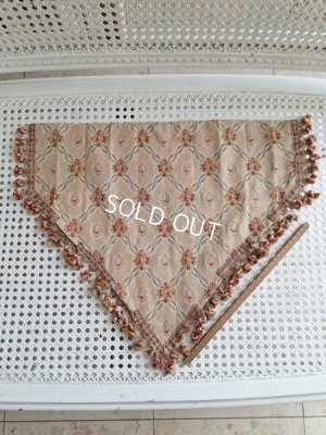 画像40: アンティーク花かご柄フレンチカーテン