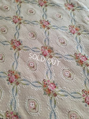 画像43: アンティーク花かご柄フレンチカーテン