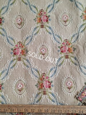 画像42: アンティーク花かご柄フレンチカーテン