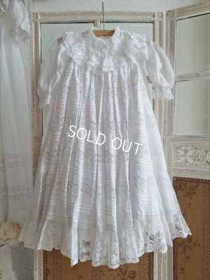 画像2: アンティークレースベビードレス