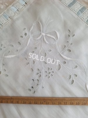 画像7: アンティークリボン装飾レースクロス