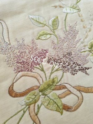 画像3: アンティークライラック柄刺繍クロス