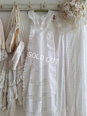 画像2: アンティーク洗礼式レースドレス