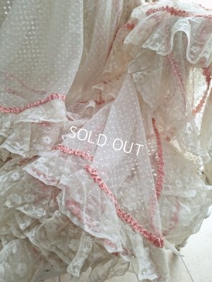画像4: リボン装飾アンティークレースカーテン
