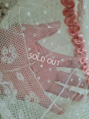 画像16: リボン装飾アンティークレースカーテン