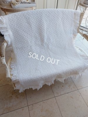 画像2: アンティークフレンチ白いキルト