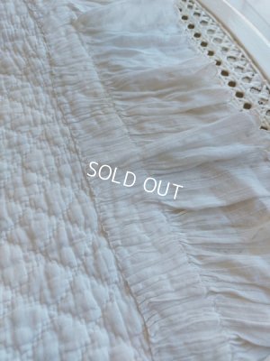 画像13: アンティークフレンチ白いキルト