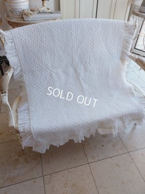 画像3: アンティークフレンチ白いキルト