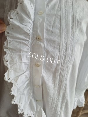 画像7: アンティークコットンリネンブラウス　