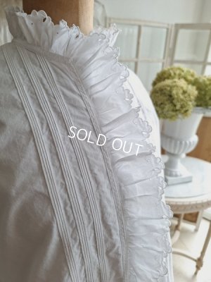 画像10: アンティークコットンリネンブラウス　