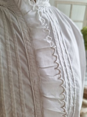 画像2: アンティークコットンリネンブラウス