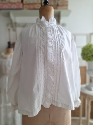 画像8: アンティークコットンリネンブラウス