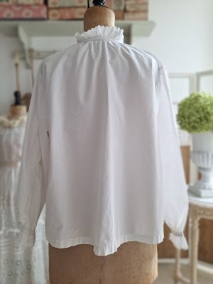 画像10: アンティークコットンリネンブラウス