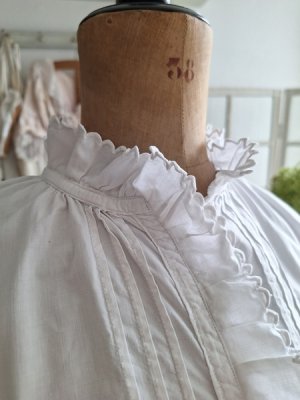 画像4: アンティークコットンリネンブラウス