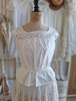 画像2: アンティークコットンキャミソール