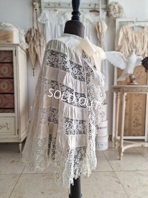 画像11: アンティークレースベビーケープ