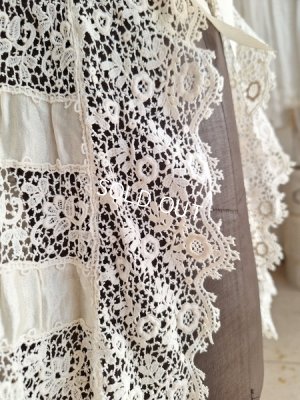 画像6: アンティークレースベビーケープ