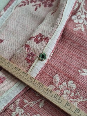 画像11: アンティーク花柄生地クッションカバー