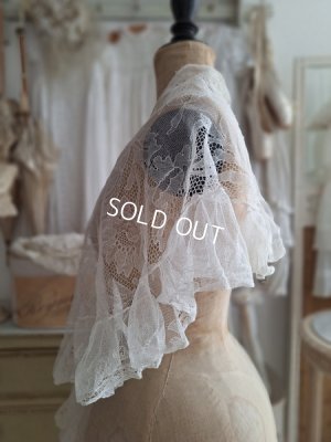 画像17: アンティークレースフリルストール