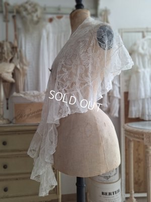 画像18: アンティークレースフリルストール